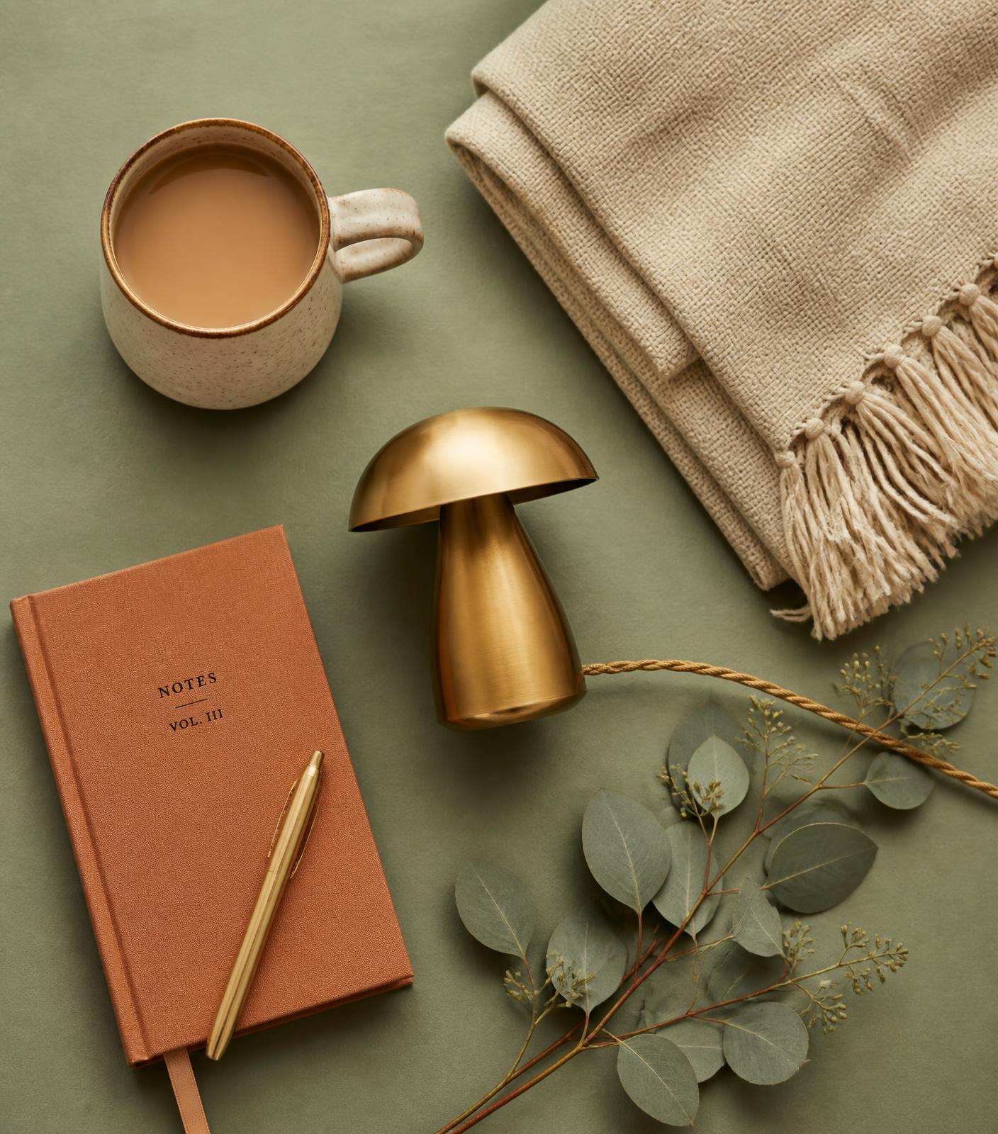 Everyday essentials flatlay